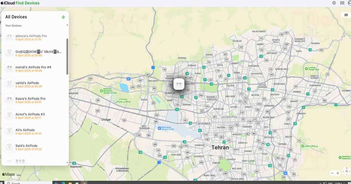 find my iphone airpods